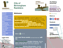 Tablet Screenshot of birminghamramblers.org.uk